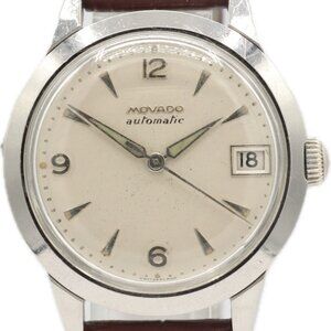 Vintage Movado 16259 Date Men's Bumper Automatic Wristwatch 224A Steel Borgel